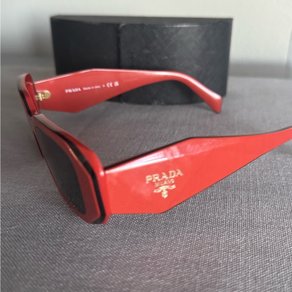 Prada Bold Red Oversized Sunglasses